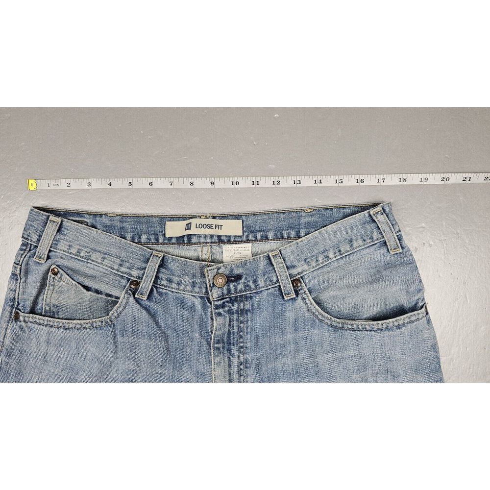 Gap Jeans Mens 36x30.‎ Vintage Blue Loose Fit Light Wash Y2k Denim. - Picture 3 of 7